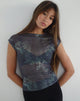 image of Nova Mesh Top in Faded Botanical Green