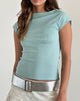 Light Blue Shimmer Rib Top | Nova – motelrocks-com-us