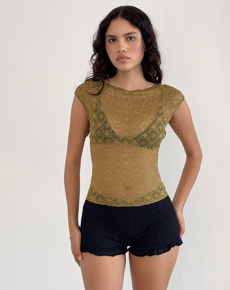 gladiatrix top / moss green