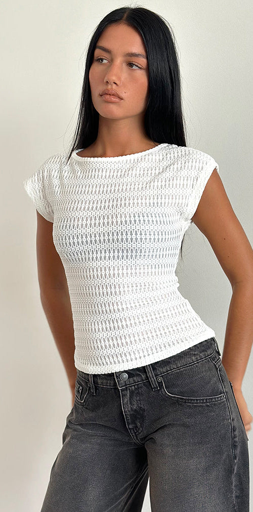 image of Nova Top in Textured White