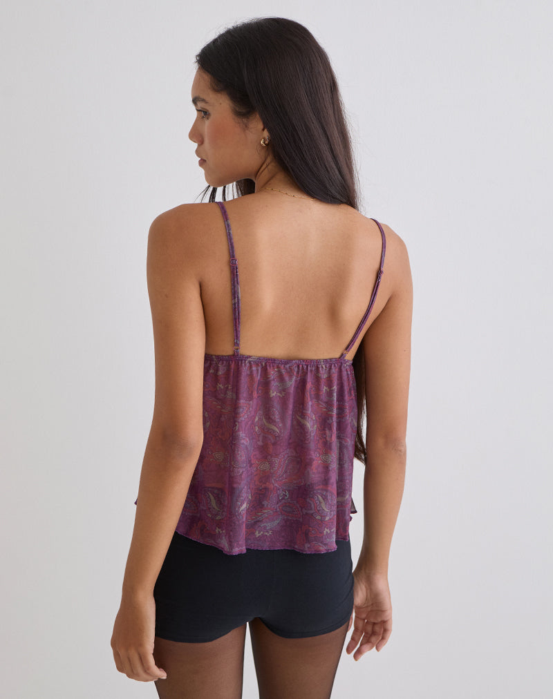 Image of Nukara Butterfly Top in Regal Paisley Purple