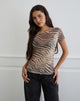Image of Neko Top in Mesh Wild Animal Neutral