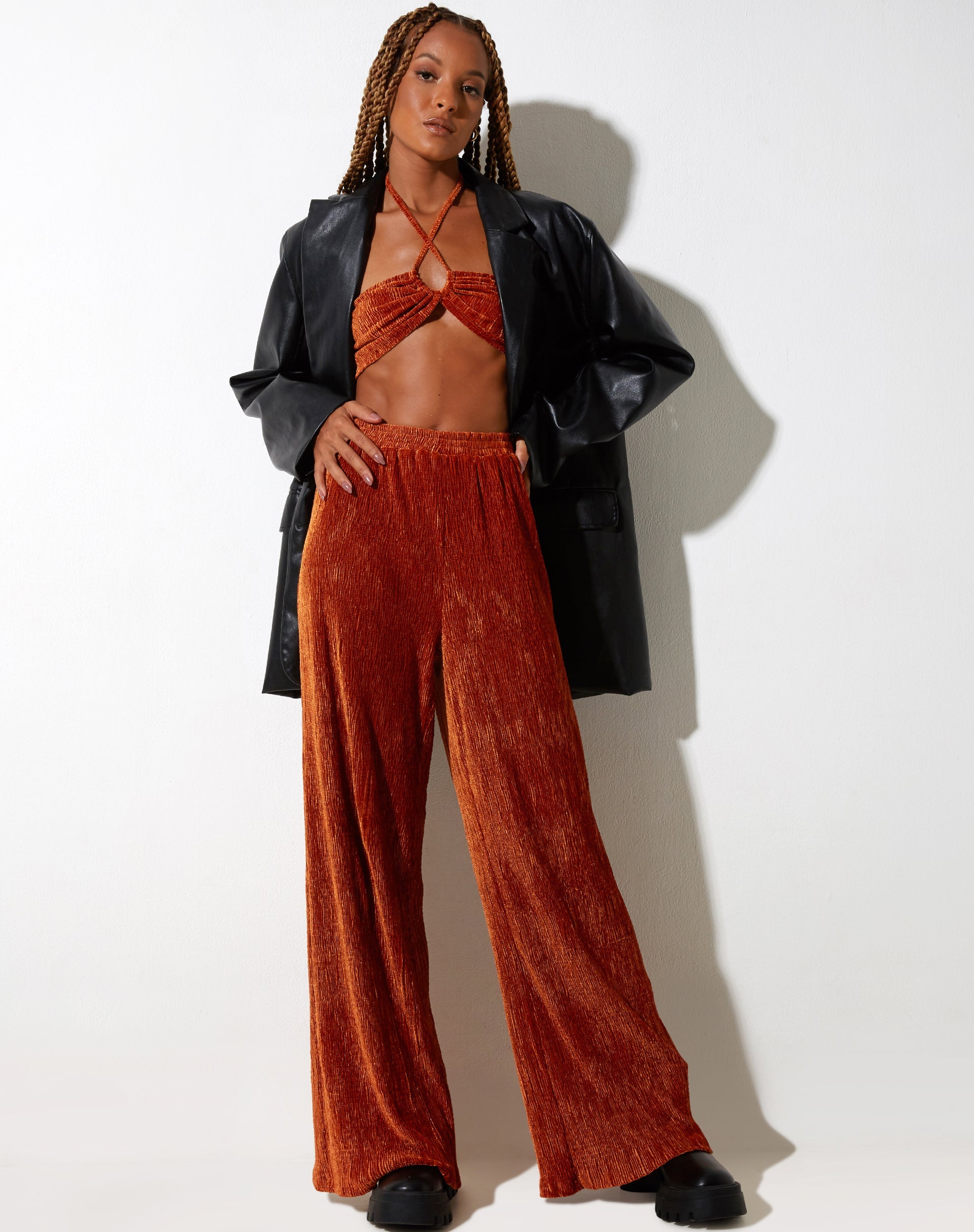 image of Obeli Trouser in Velvet Rust