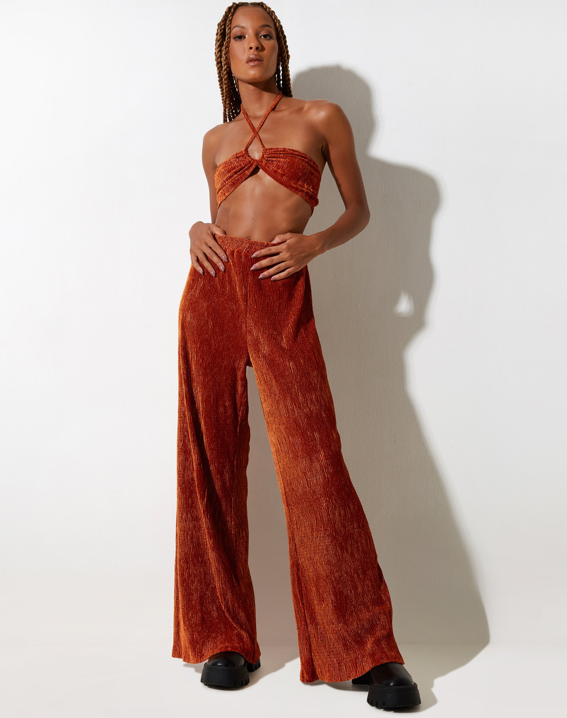 image of Obeli Trouser in Velvet Rust