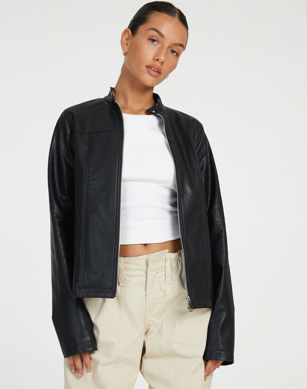 MOTEL X OLIVIA NEILL Olivia Jacket in PU Black