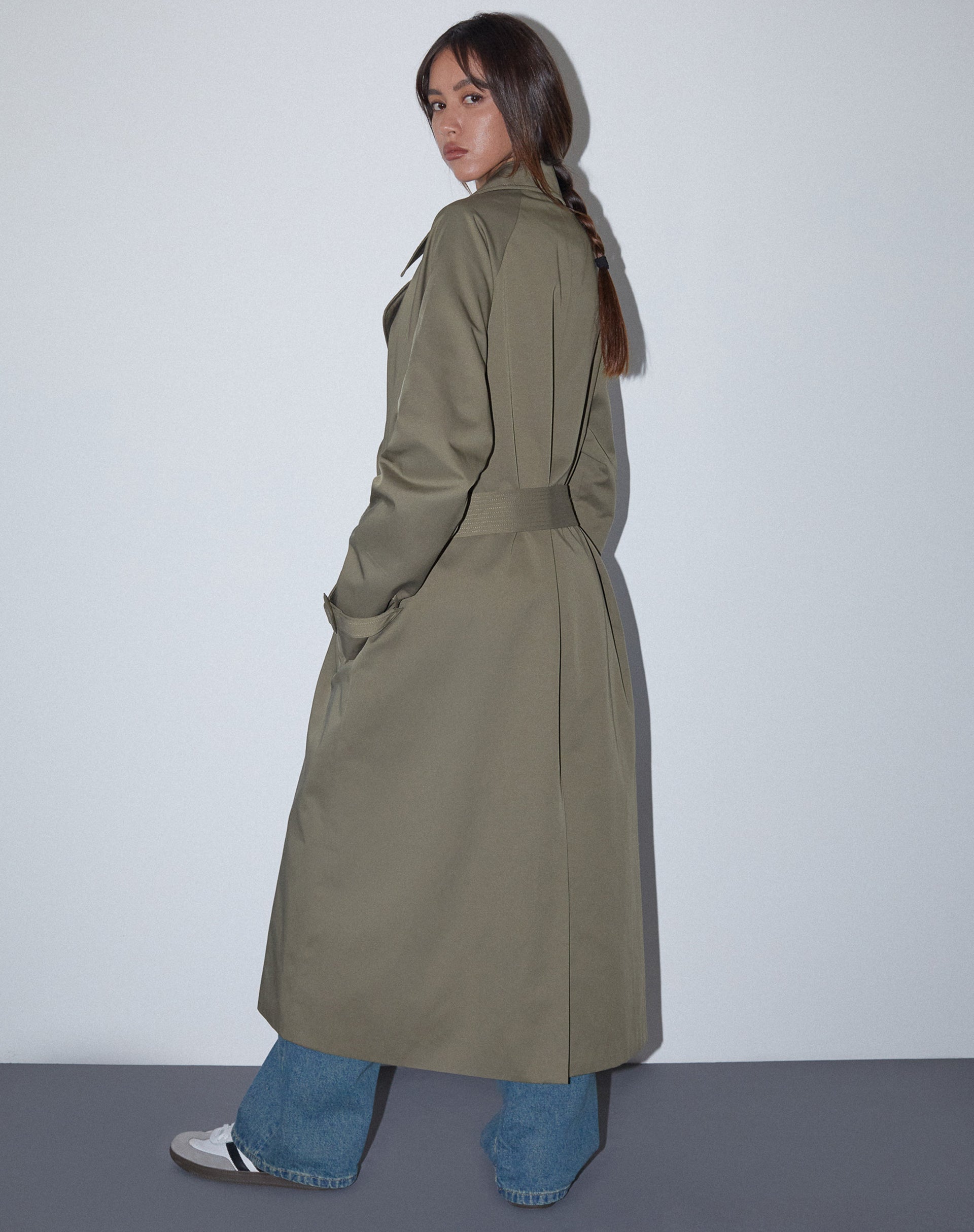 Khaki maxi sale coat