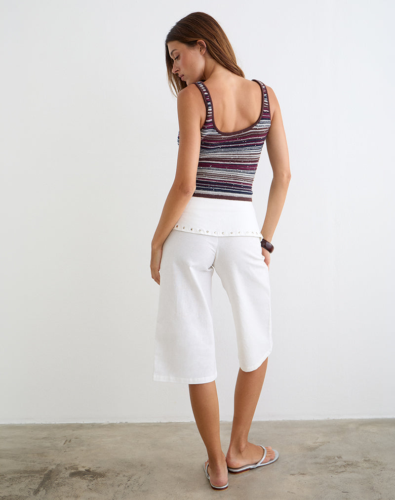 Ivory Capri Trouser with Studs | Oren – motelrocks-com-us