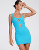 image of Ortaka Mini Dress in Rib Blue