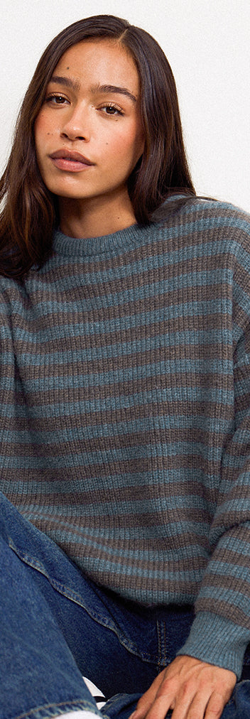 Grey And Brown Jumper