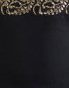 Embroidered Sequin Trim Black