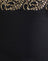 Embroidered Sequin Trim Black