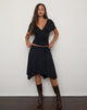 Image of Nestapa Tie Waist Midi Skirt in Black