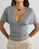 Image of Osari Plunge Batwing Top in Jersey Grey