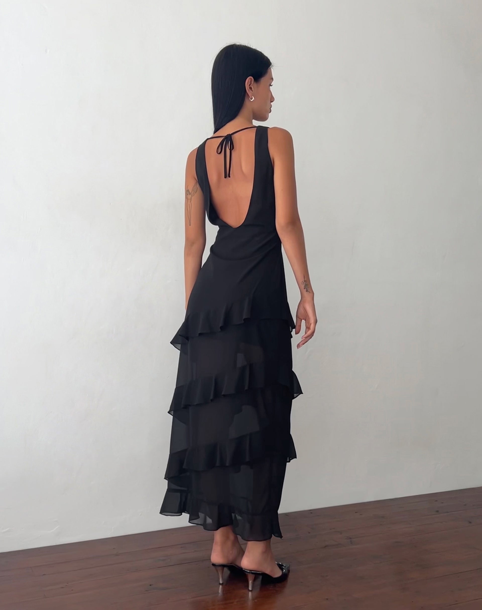 AMUR Strapless Pleated Ruffled Maxi Dress | Anthropologie Japan - Women's  Clothing, Accessories & Home