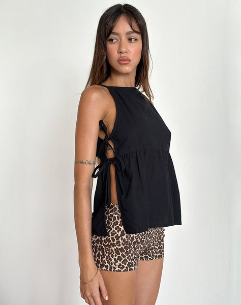 Black Tie Side Sleeveless Top | Palsi – motelrocks-com-us