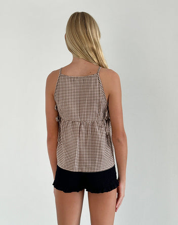 Palsi Tie Side Top in Burgundy main image 1