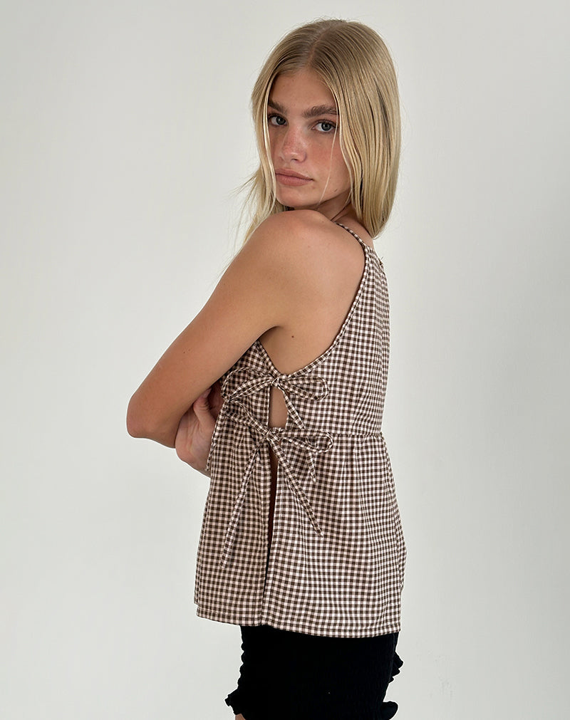 Palsi Tie Side Top in Burgundy