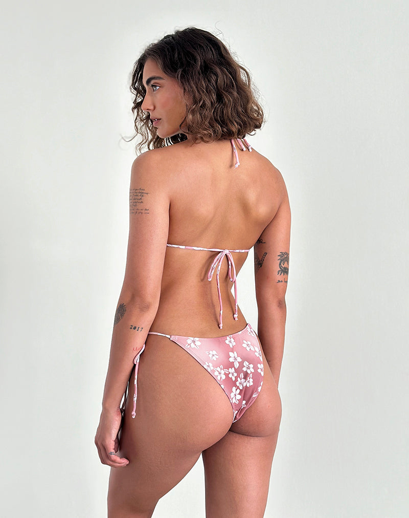 ビキニ [PISCESS] Flower Pattern Triangle Bikini Ivory Pisces Triangle Top | PQ Swim