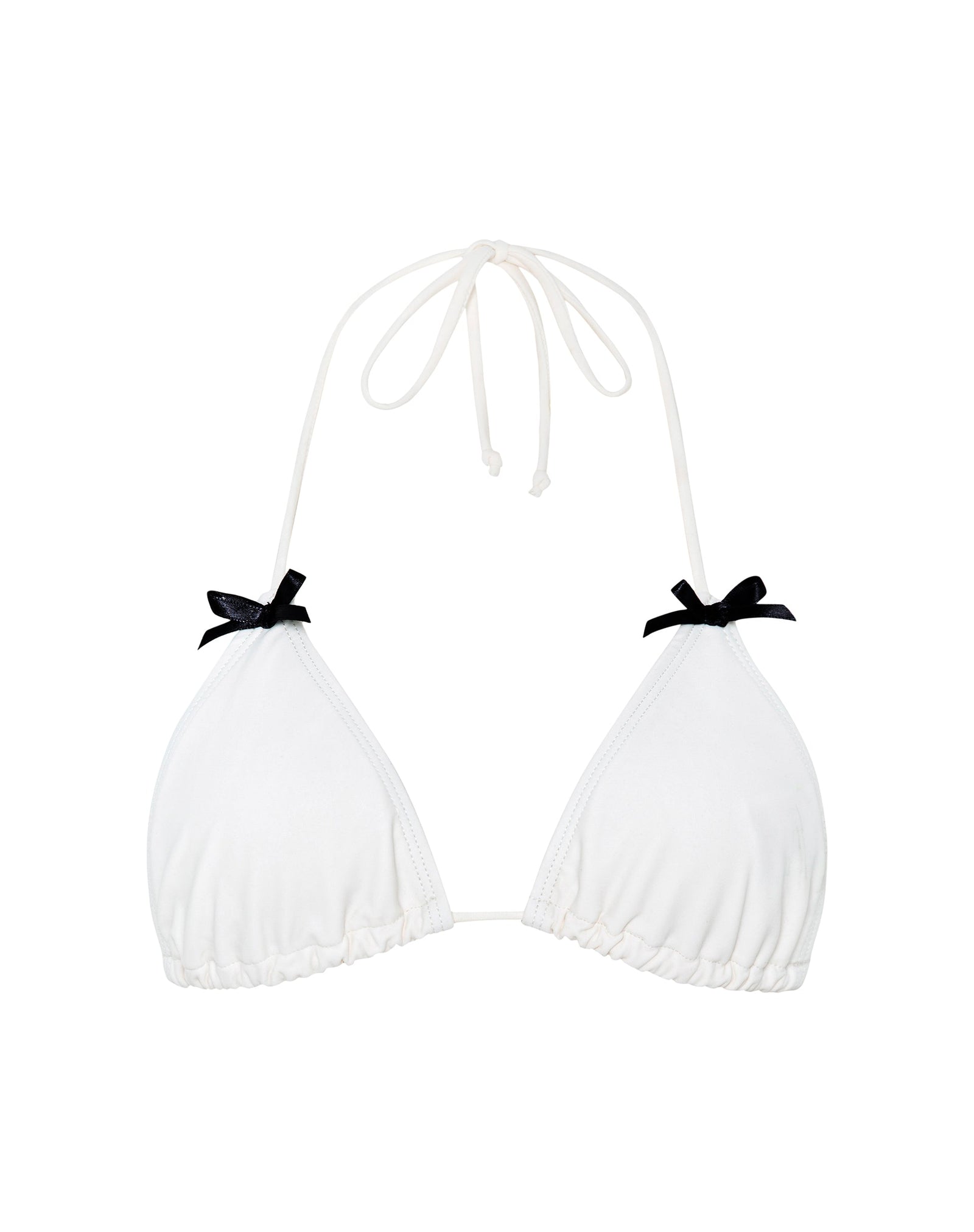 Pami Bikini Top in Pink Shimmer with Black Bow main image 0