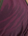 Abstract Zebra Burgundy with Green Binding