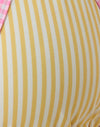 Yellow Stripe with Pink Gingham Binding