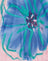 Pink and Blue Watercolour Flower