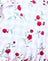  Red Floral Beige Gingham with Ruffle