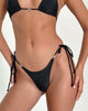 Image of Lentra Bikini Bottom in Black with Heart Bead