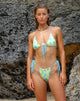 Image of Pamita Bikini Top in Yellow Painted Flower