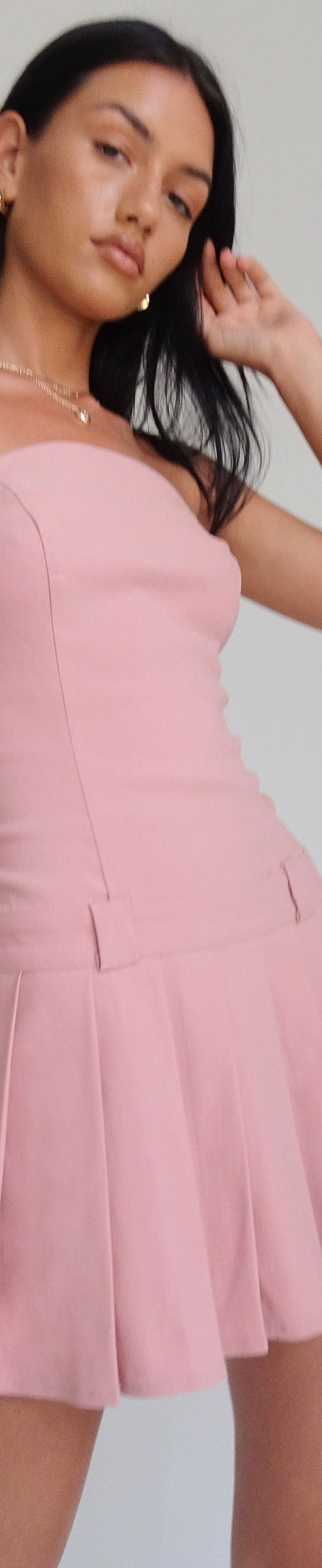 Image of Payoda Bandeau Mini Dress in Pink
