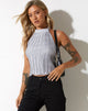 image of Petar Crop Top in Crinkle Silver