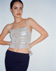 image of Pratiba Strappy Top in Silver