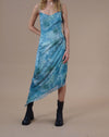 image of Preston Midi Dress in Watercolour Floral Blue
