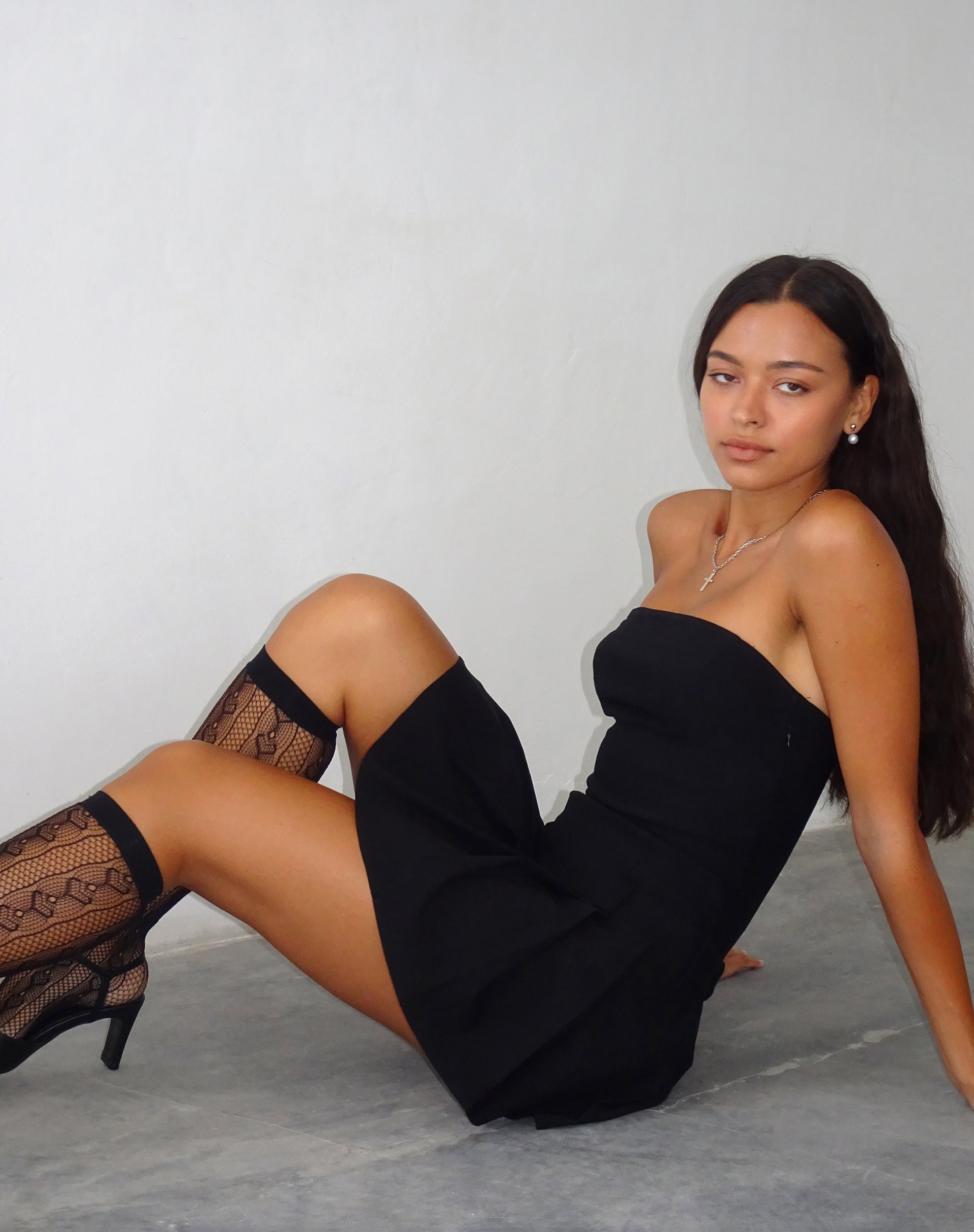 Payoda Bandeau Mini Dress in Black, XL Payoda Bandeau Mini Dress in Black, XL