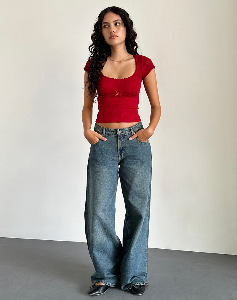 Adrenaline Red Rib Top | Rada – motelrocks-com-us