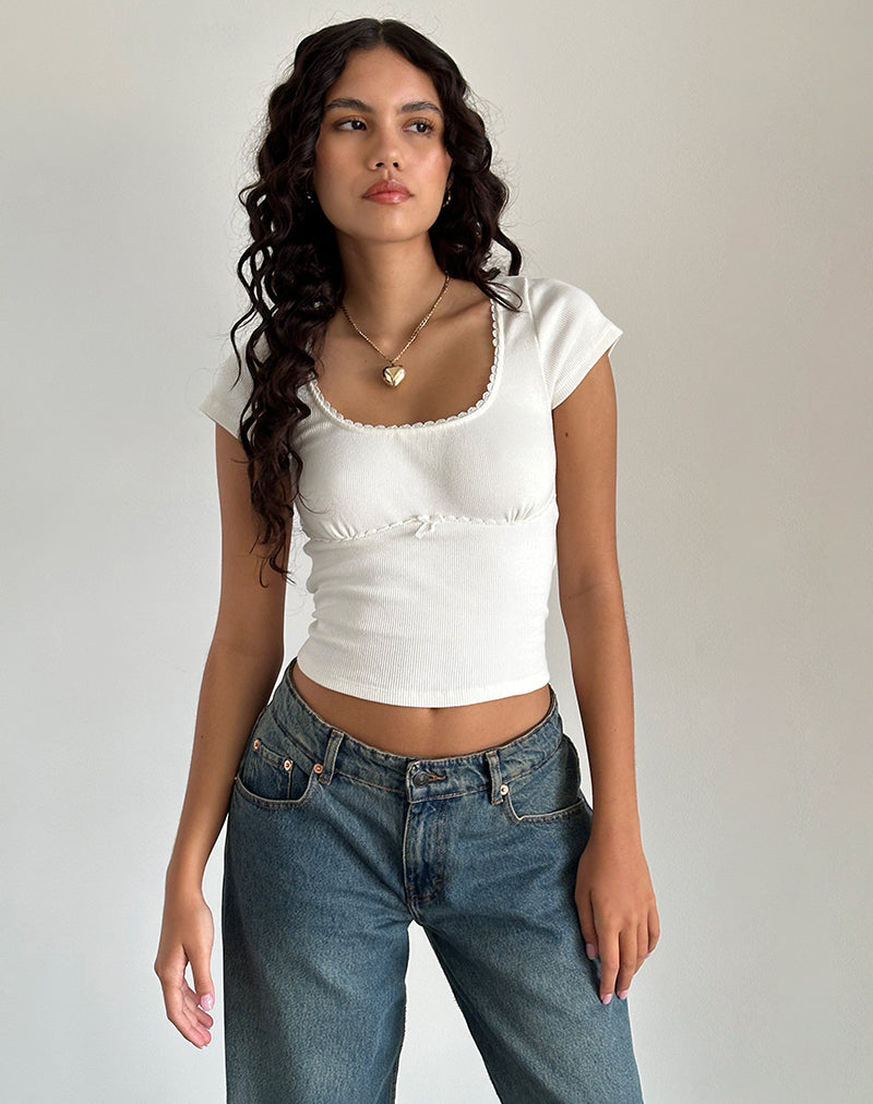 Off White Rib Top | Rada – motelrocks-com-us
