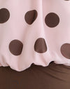Pink Chiffon with Bold Polka Print