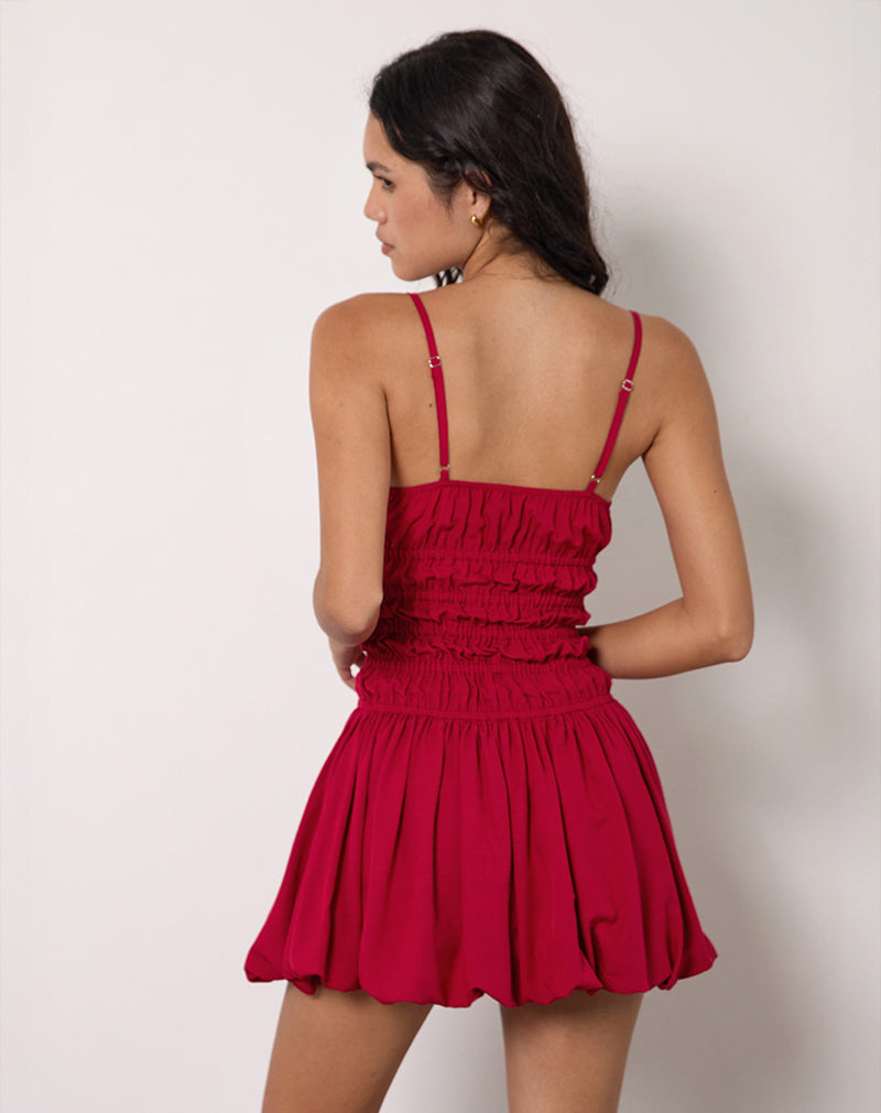 Red Bubble Mini Dress