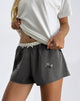 Image of Rata Shorts in Floral Embroidered Charcoal