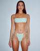 image of Leyna Bikini Bottoms in Ditsy Flower Lime Blue