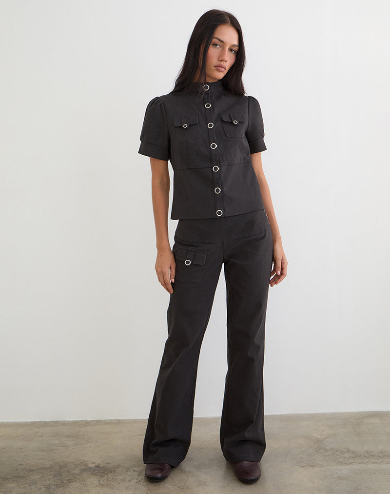 Image of Alora Pocket Trouser in Dark Grey