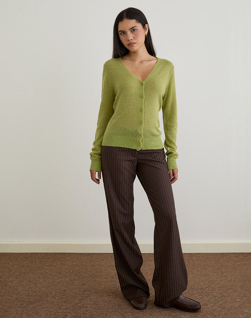 トップス pois sheer knit cardigan Green Sheer Knit Cardigan | Renisa – motelrocks-com-us