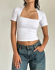 Image of Reqla Top in White with Lace Trim