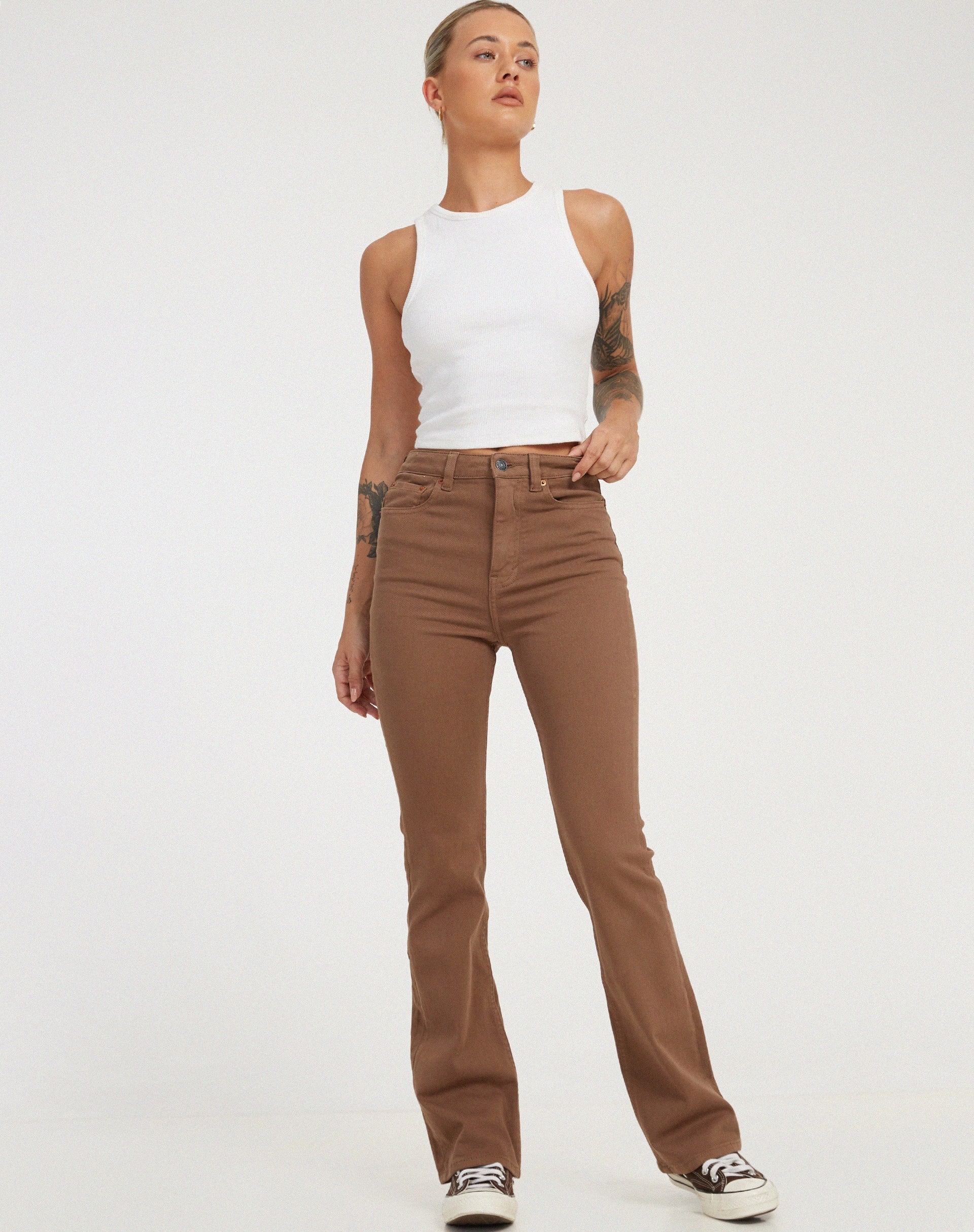 Image of Bootleg Jeans in Rich Brown
