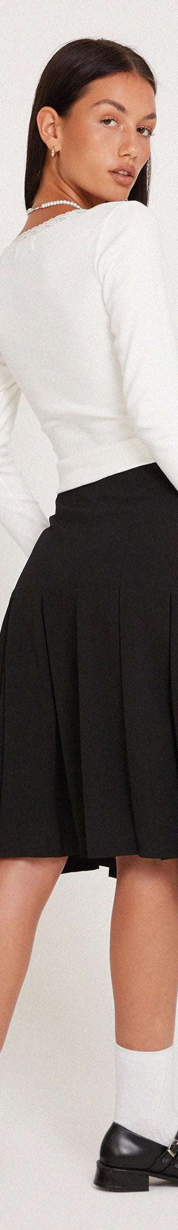 Madilynn Pleated Skirt - Black Marigold main image 1