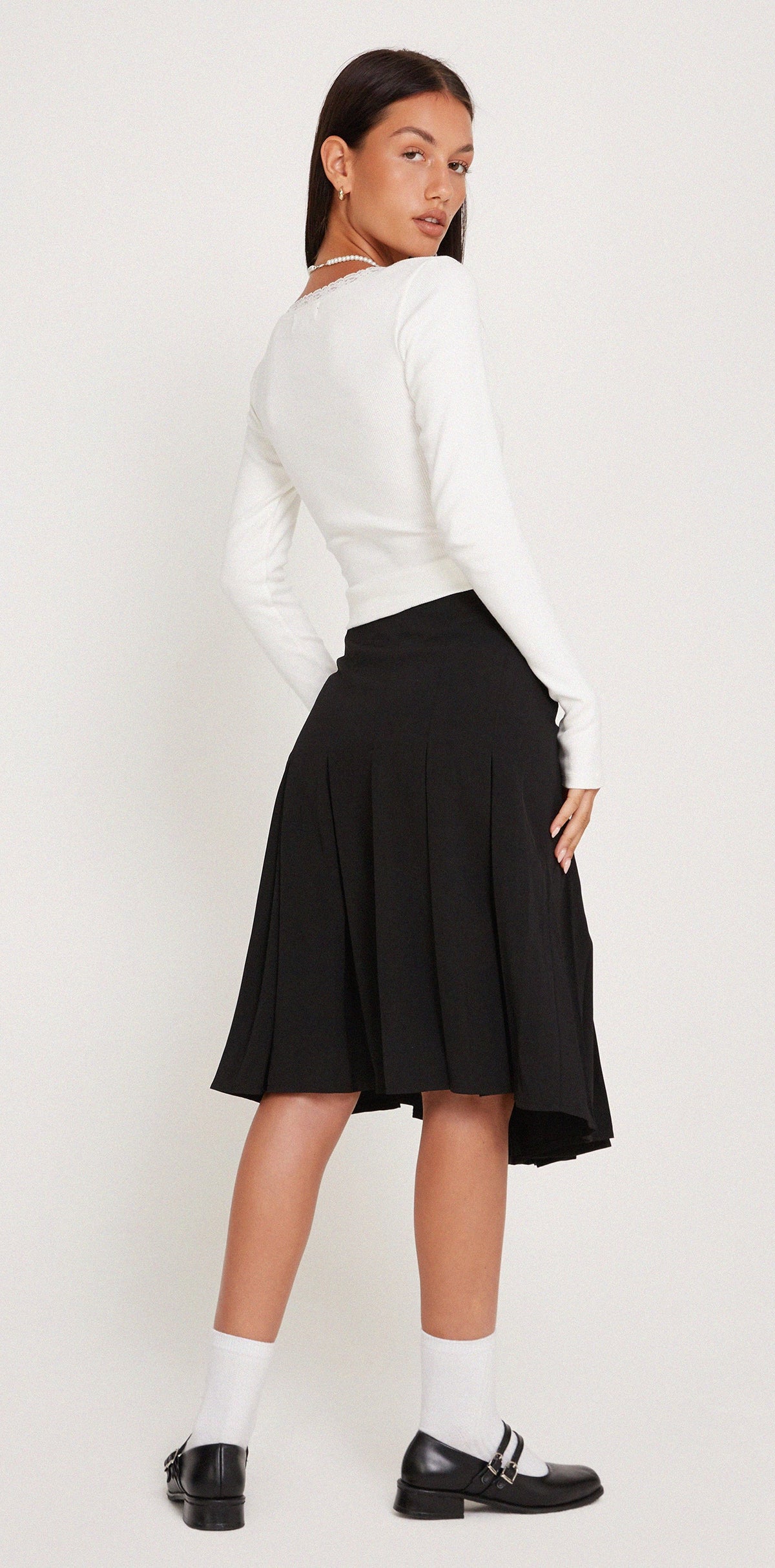 Madeleine Sparkling Knitted Skirt Black