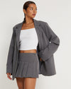 Image of Casini Pleated Micro Skirt in Charcoal