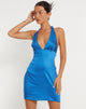 Image of Coda Slip Dress in Satin Blue