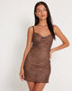 image of Lestila Mini Dress in Rar Leopard Mesh