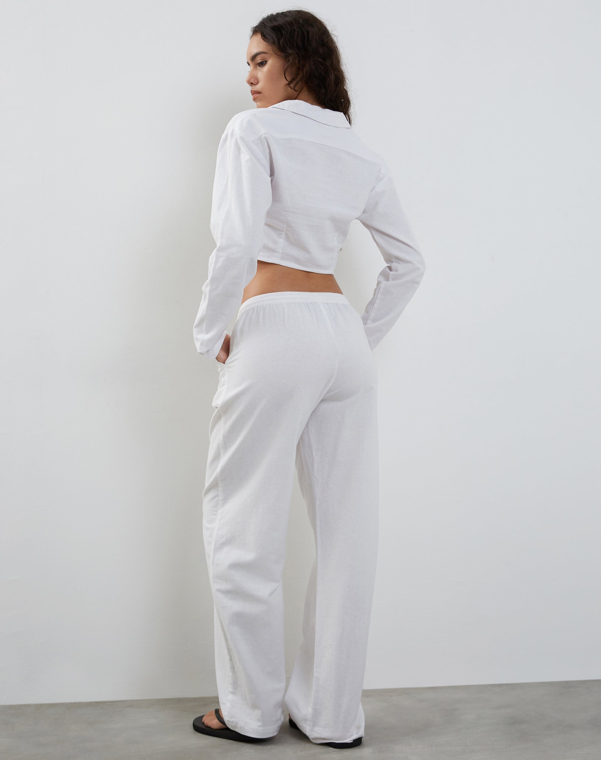 White Super Cropped Shirt | Lyse – motelrocks-com-us